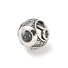 Brass Clear Cubic Zirconia European Beads LS-FIND-M049-01AS-07-2