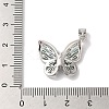 Rack Plating Brass & Cubic Zirconia Pendants KK-L216-014P-02-3