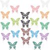 20Pcs 10 Colors Spray Painted 430 Stainless Steel Filigree Joiners Links STAS-UN0030-96-1