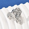 Brass Adjustable Open Cuff Rings for Women RJEW-R032-02P-1
