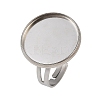 304 Stainless Steel Cuff Ring Components STAS-D372-06P-06-1