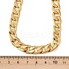 10MM 304 Stainless Steel Textured Cuban Link Chain Necklaces NJEW-C101-03G-3
