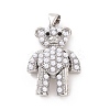 Brass Micro Pave Cubic Zirconia Pendants KK-G460-08P-1