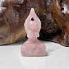 Natural Rose Quartz Carved Healing Yoga Goddess Figurines PW-WG59957-02-1