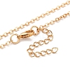 Brass Pave Clear Cubic Zirconia Cable Chain Bees Hexagon Pendant Necklaces for Women NJEW-U006-02B-KCG-3