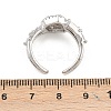 Brass Micro Pave Cubic Zirconia Cuff Rings for Women RJEW-Z113-51P-3