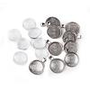 25mm Transparent Clear Domed Glass Cabochon Cover for Alloy Photo Pendant Making TIBEP-X0009-RS-1