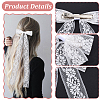 1Box Polyester Alloy Bowknot Hair Clips PHAR-CN0001-03-6