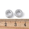 Brass Micro Pave Clear Cubic Zirconia Spacer Beads KK-F892-30P-2