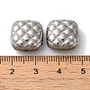 Non-Tarnish 304 Stainless Steel Waffle Beads STAS-I305-202P-3