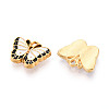 304 Stainless Steel and Enamel Glitter Powder Pendants STAS-T064-85G-02-2