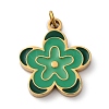 316 Surgical Stainless Steel Enamel Pendants STAS-K258-40C-G-1