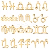 24Pcs 12 Style 12 Constellations Manual Polishing 304 Stainless Steel Charms STAS-SC0004-55-1