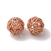 Rack Plating Brass Micro Pave Cubic Zirconia Beads KK-C020-03RG-1