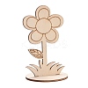 DIY Unfinished Wood Flowers Cutout WOOD-P017-04-1
