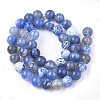 Natural Fire Crackle Agate Beads Strands G-S346-8mm-18-2
