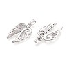 Brass Micro Pave Clear Cubic Zirconia Pendants KK-T075-82P-2