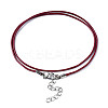Waxed Cotton Cord Necklace Making MAK-S034-016-2