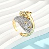 Brass Micro Pave Cubic Zirconia Rings RJEW-D307-04G-C-1