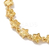Star Brass Pave Cubic Zirconia Link Chain Bracelets for Women BJEW-P385-03G-07-2