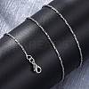 Brass Twisted Boston Link Chains  Necklaces for Women NJEW-D302-60P-5