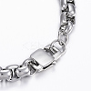 Tarnish Resistant 304 Stainless Steel Box Chain Bracelets LS-BJEW-H508-07P-2