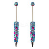 2Pcs Polymer Clay Rhinestones Ball-Point Pen OFST-TA0001-03E-2