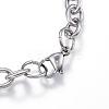 Tarnish Resistant 304 Stainless Steel Charm Bracelets BJEW-G544-29P-4