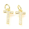 Brass Micro Pave Cubic Zirconia Charms ZIRC-O037-10G-1