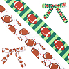 9M 2 Styles Rugby Theme Heat Transfer Polyester Grosgrain Ribbons OCOR-GF0005-05C-1