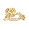 Rack Plating Brass Micro Pave Cubic Zirconia Pendants KK-H509-03G-02-2