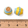 Rack Plating Alloy Enamel European Beads PALLOY-S189-45P-01-2
