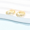 Ring with Letter X 925Sterling Silver Micro Pave Clear Cubic Zirconia Hoop Earrings for Women EJEW-K317-03G-3