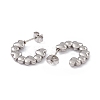 Tarnish Resistant 304 Stainless Steel Stud Ring with Heart Stud Earrings for Women EJEW-B018-10P-2