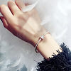 304 Stainless Steel Crystal Rhinestone Bangles for Women FS-WG476C1-01-4