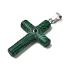 Natural & Synthetic Mixed Gemstone Cross Pendants KK-D021-04P-3