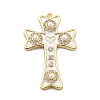 Brass Micro Pave Cubic Zirconia Pendants KK-L228-34G-01-1