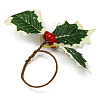 Christmas Theme Iron Napkin Rings AJEW-G062-01C-1