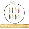 DIY Natural Gemstone & Waxed Cord Necklace Making Kits DIY-FS0008-04A-5