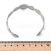 18.5MM 304 Stainless Steel Sun Cuff Bangles for Women BJEW-B151-03-3