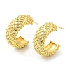 Rack Plating Brass Round Stud Earrings for Women EJEW-D059-15G-1