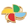 304 Stainless Steel Enamel Pendants STAS-M076-06G-2