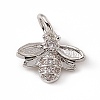 Brass Micro Pave Cubic Zirconia Charms ZIRC-F132-40P-1