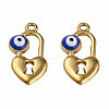 304 Stainless Steel Enamel Pendants STAS-N087-53-03G-2