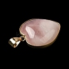 Natural Rose Quartz Pendants G-K335-04G-16-5