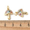 Brass Micro Pave Clear Cubic Zirconia Pendants X-KK-Q031-24G-3