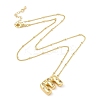 Brass Micro Pave Clear Cubic Zirconia Pendant Necklaces NJEW-Z038-01G-E-1