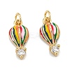 Brass Micro Pave Clear Cubic Zirconia Charms LS-ZIRC-A020-04G-1