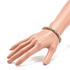 Natural Sesame Jasper/Kiwi Jasper Round Beaded Stretch Bracelet BJEW-JB07873-01-3