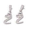 Eco-Friendly Brass Micro Pave Cubic Zirconia Pendants KK-K265-01P-Z-1